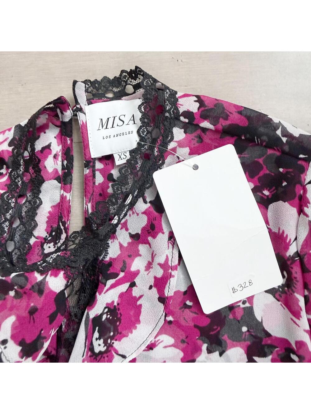 MISA Los Angeles Floral Print Ruffle Maxi Dress Size XS - Picture 6 of 8